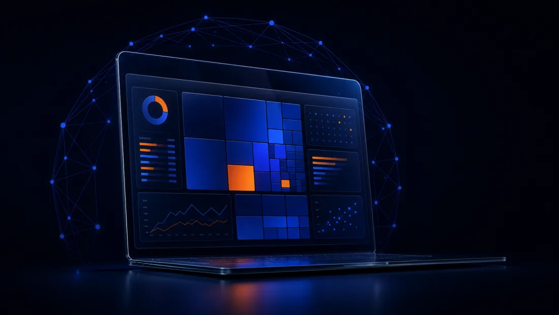 Abstrakte Datenvisualisierung für das Dashboard